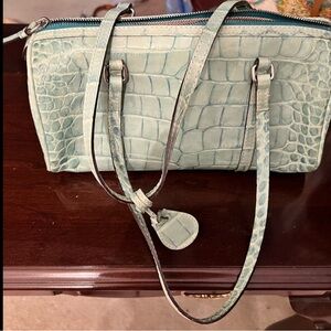 Dooney & Bourke Chic Embossed Nile Collection Barrel Bag color I call seafoam